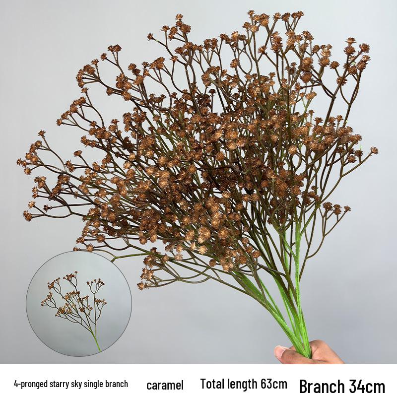 Karamelkleurige Kunstbloemen Bruiloftsdecoratie - Plafond- en Wegdekarrangementen, Koffietint Nepbloemen.