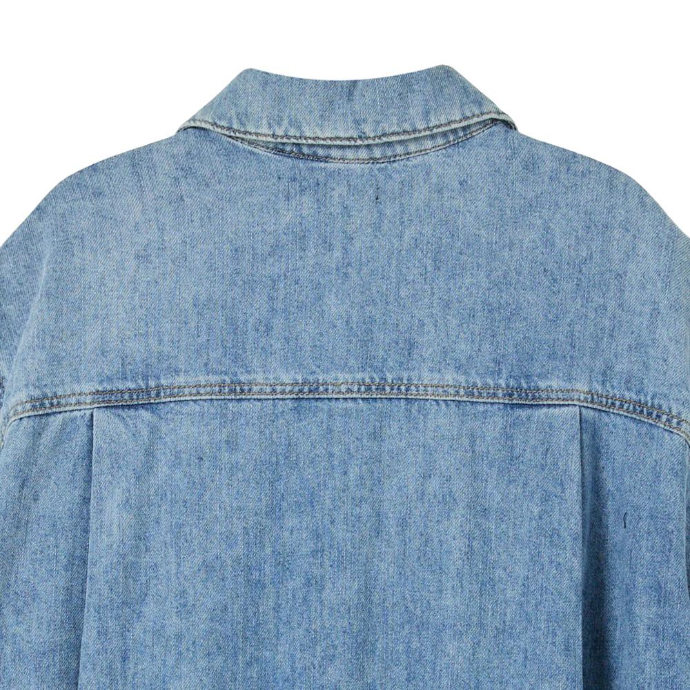 LAP Shirt-Style Flare Mini Denim Dress As2Do560