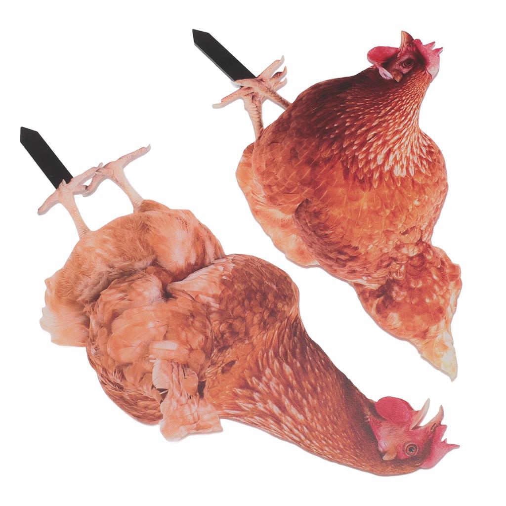 Garden Chicken Stake Colorful Weather Resistant Acrylic Decorative Animal Figure Stake for Outdoor