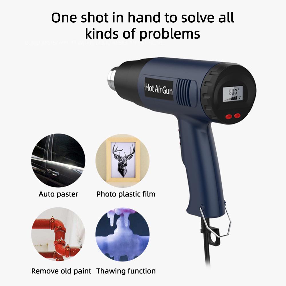Dual Voltage High-Power Heat Gun: 110V US & 220V EU Handheld for Drying, Film Baking, and Heat Shrink Applications