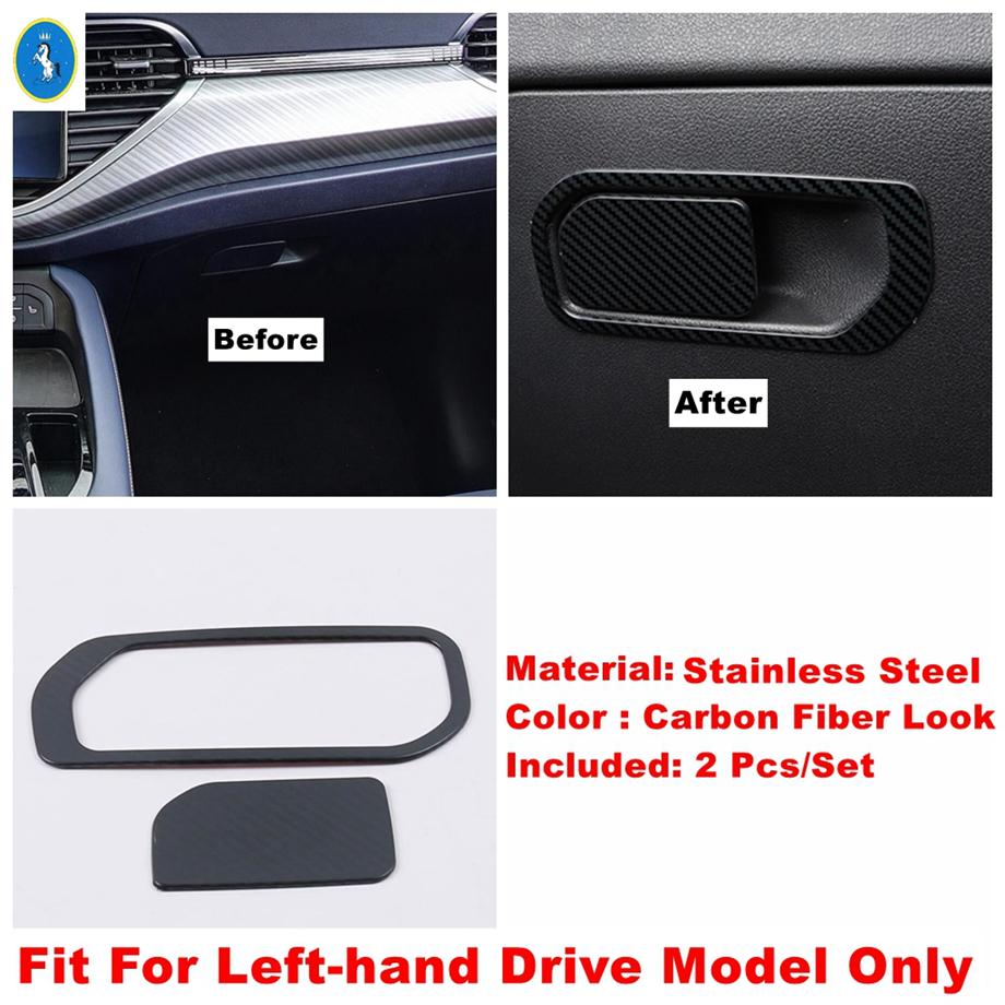 Carbon Fiber Look Car Head Lamps / Lift Button / Air AC / Gear Box Panel ABS Accessories Cover Trim For Haval F7 F7X 2018 -