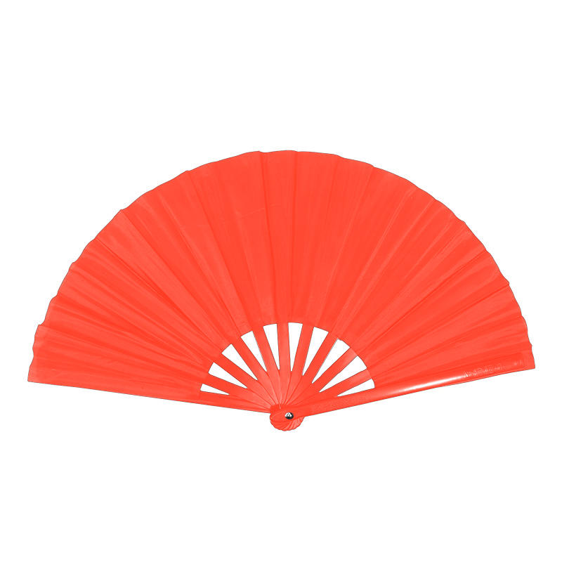 Chinese Style Folding Fan Cloth Blank Plastic Handheld Antiquity Fan Dance Taichi Morning Exercise Stage Performance Accessories