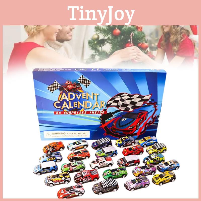 Advent Calendar Countdown Toy Cars Set For Kids Featuring 24 Unique Collectible Designs