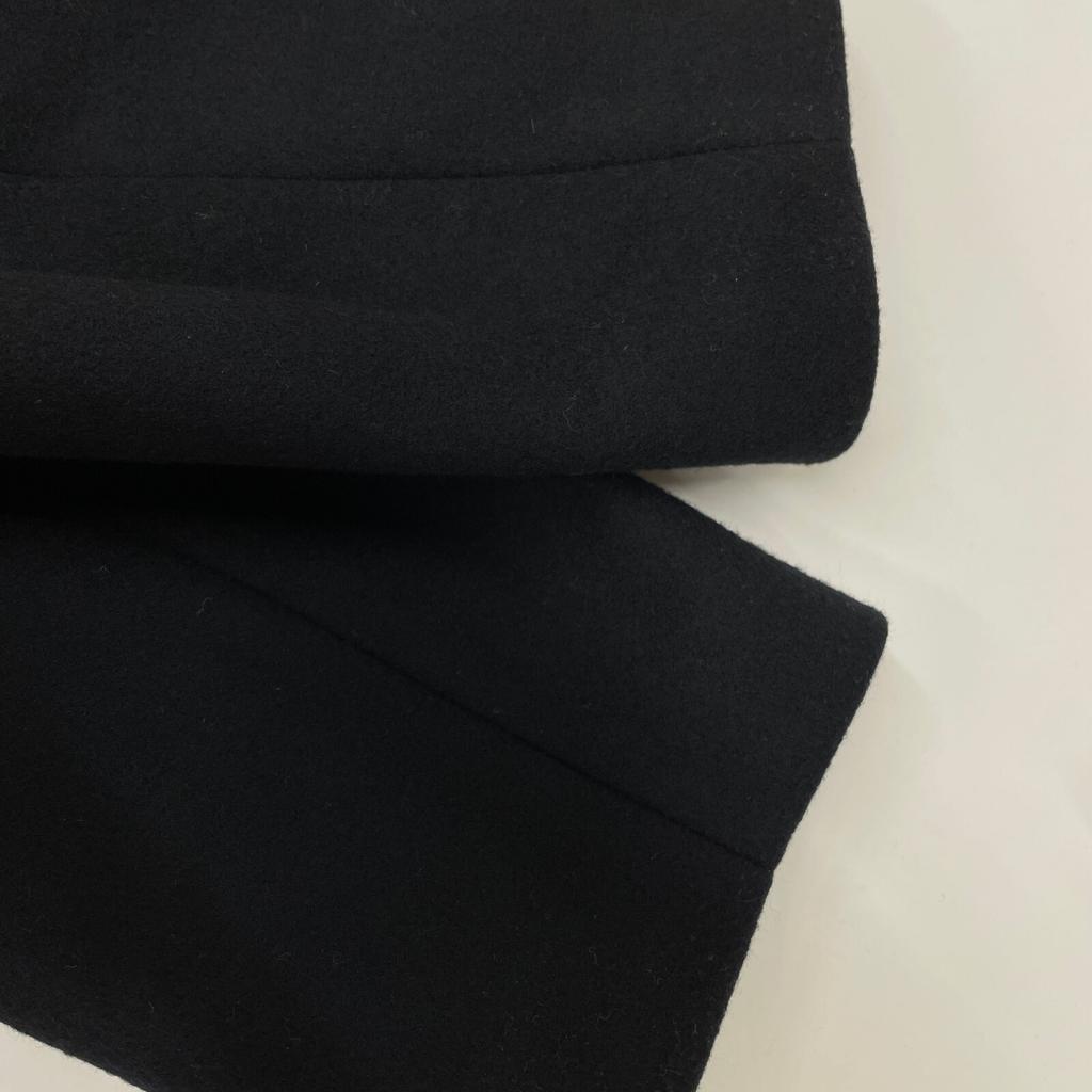 UNITED ARROWS Black UWSC Melton P-Coat coat 34 blackUsed