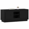 TV Cabinet Black Oak Effect 102 x 35 x 45 cm Engineered Wood
