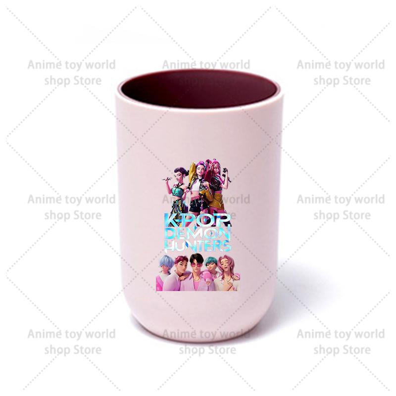 KPop Demon Hunters Hot Movies Water Cup Toothbrush Cup Cartoon Anime Mouthwash Cup Children's Water Cups Boy Girl Birthday Gifts