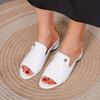 BigSize 45 HotSeason BrandNew Black One-slide Slippers Thick Heel Non-slip DailyWear Versatile Sandals Lady Slippers