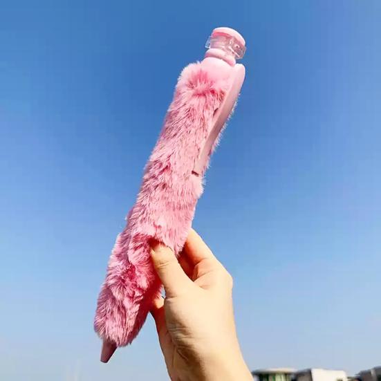 Giant Plush Click Pens Fluffy Press Ballpoint Pen Fun Party Favor Pen Novelty Writing Tools for School Journaling Gifts
