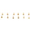 60pcs Copper Material Copper Watch Dial Feet 12-Size Assortment Multiple Compartments Box Watch Dial Feet Assortment