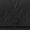 LOUIS VUITTON Leather With Cow Leather Trim Key Pouch Men's Black M82604
