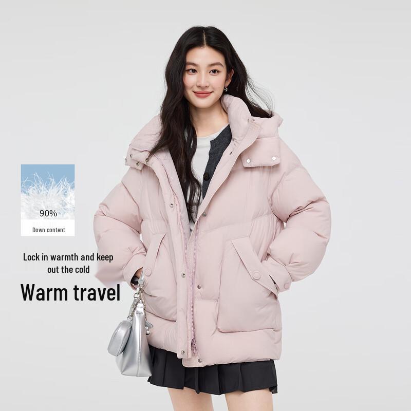 FivePlus Women's Petite 90% Duck Down Hooded Jacket