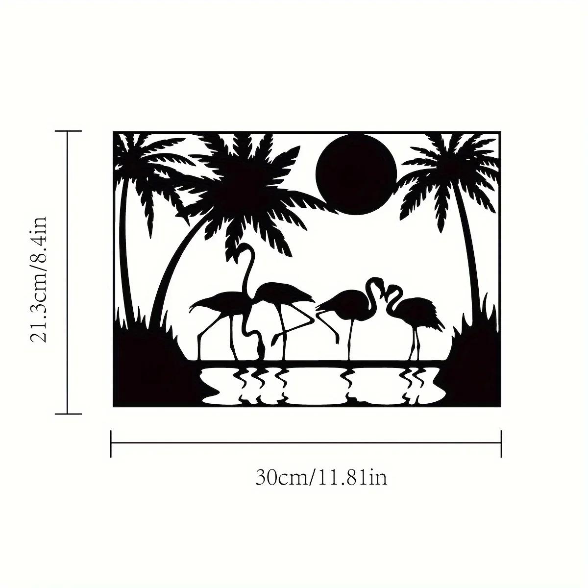 

Потрясающий силуэт из 1 шт. из железа! Современное настенное искусство из металла «Фламинго». Уникальный декор для дома и идея для подарка. Настенное искусство. чёрный