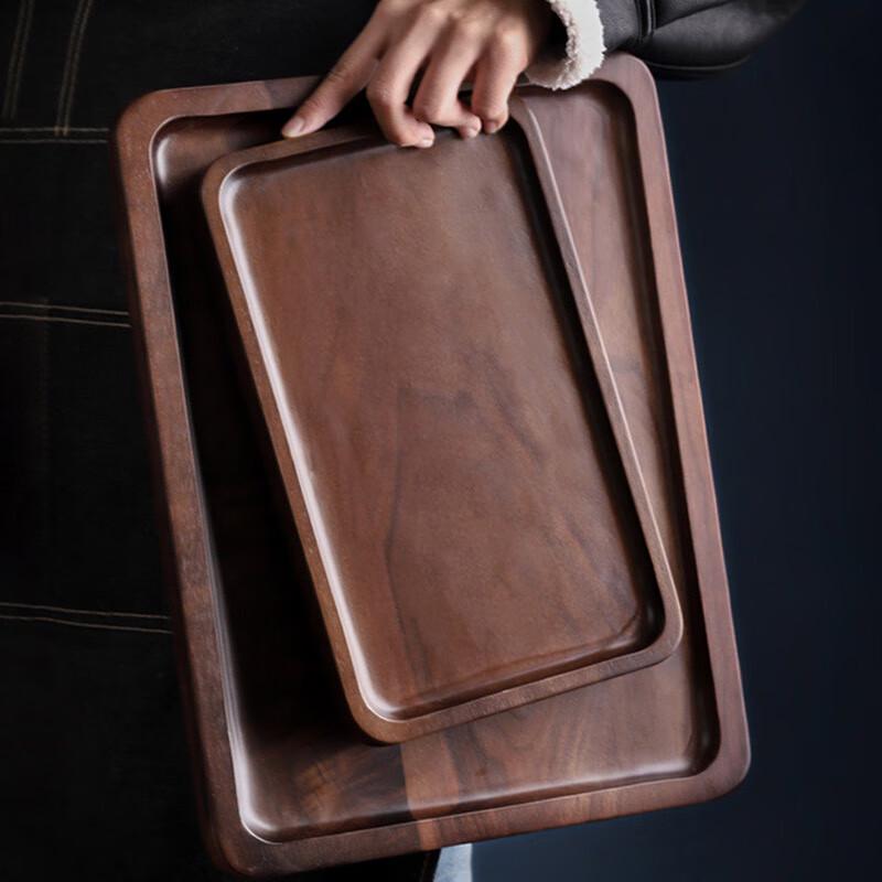 Black Walnut Wood Rectangular Serving Tray