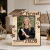Graduation Photo Frame Class Picture Frame Tabletop of 2026 Wooden Standing Photo Display