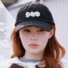 ROSETTE CAP IN BLACK