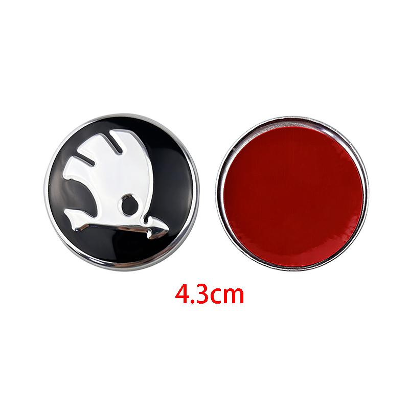 ABCDGF1 43mm Car Interior Steering Wheel Emblem for SKODA Fabia 1 2 Karoq Kodiaq Yeti Rapid Spaceback Octavia A5 RS Superb Stickers