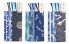 Kawasumi Washi Yuzen Washi Set of 18 Stencil-Dyed Bookmarks, Blue, A+B+C
