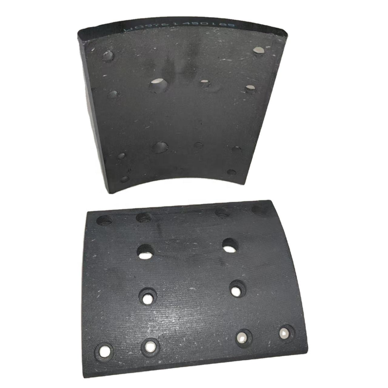 Heavy Truck Haowo TX7 T5G Sitrak C7H Truck Spare Parts Brake Pad Brake Lining (410X160) 8-hole WG4075450160 Product size/ 24X2X21cm