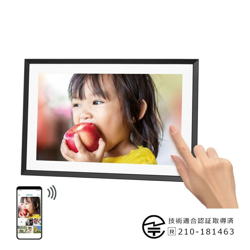 Cabin WiFi Digital Photo Frame IPS LCD touch screen Easy operation 32GB memory Compatible with microSD Equipped with motion sensor Remote transfer