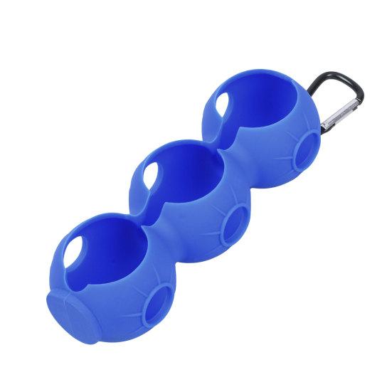 Porta Palline da Golf in Silicone con Moschettone, Contiene 3 Palline, Copertura Portapalline da Golf per Borsa da Golf, Custodia Protettiva Organizzatore Palline da Golf, Accessori da Golf