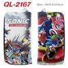 Sonic PU Zip Long Wallet Anime Hedgehog Handbag Clutch Card Holder Coin Purse Blue 1pcs