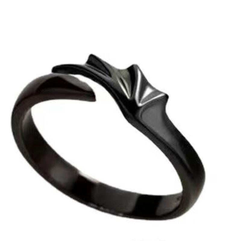 

Yintai Fei Creative Angel & Devil Wings Adjustable Couples Ring Adjustable Open Size