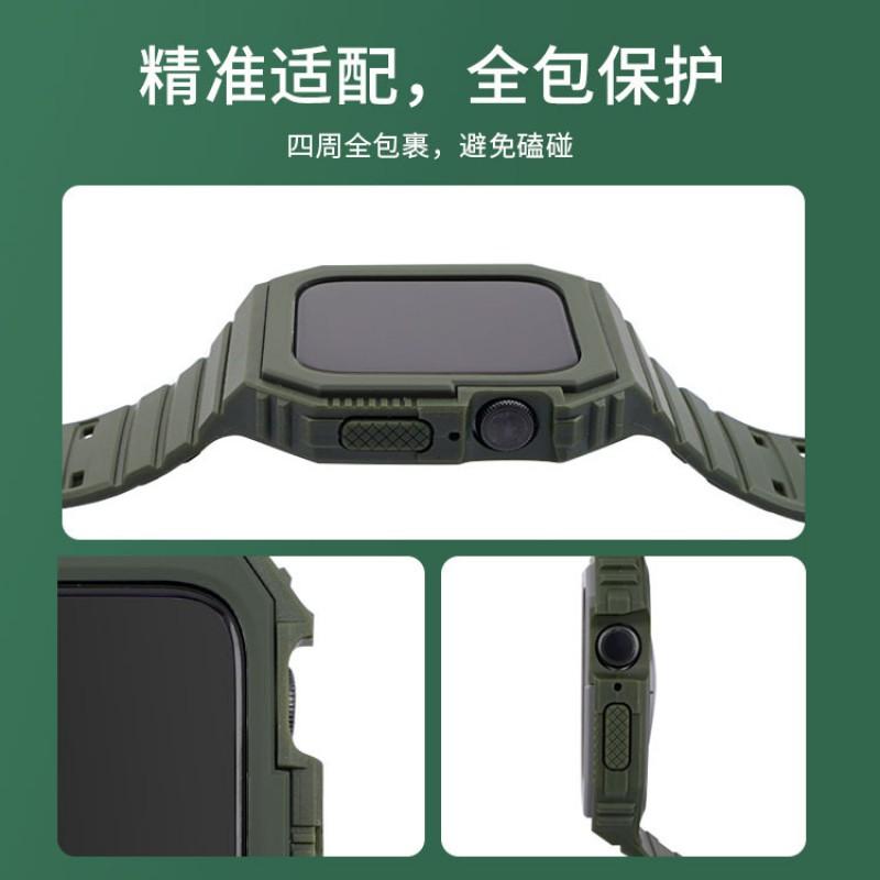 Watch Mod Case Set Rubber Strap IWatch 8 Protective Cover Sizes 38/40/41mm 42/44/45mm 49mm Colors Black Transparent Orange