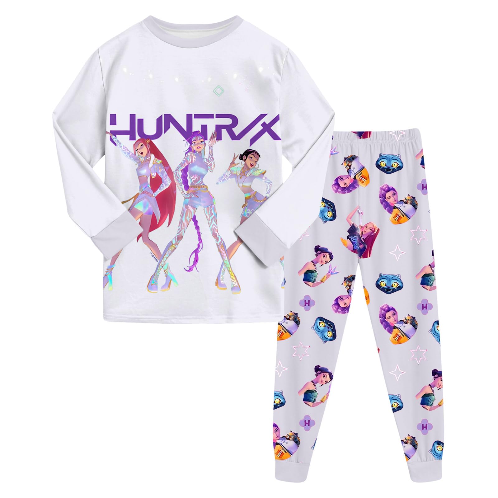 

Детский модный костюм юбка топ с круглым вырезом и длинными рукавами брюки 140 белый