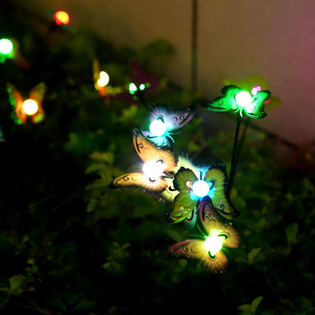 Neoglint Solar Garden Lights Decorative Butterfly Swaying Lawn Lamp Outdoor Landscape Pathway Light IP65 Waterproof