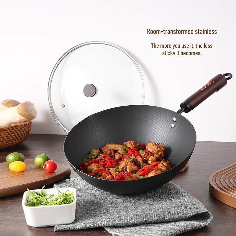 DESLON 30cm Fine Iron Wok