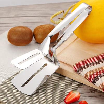 Stainless Steel Multi-Functional Spatula and Tongs for Steak, Fish, Pancakes, and More