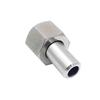 316L Thickened Stainless Steel Swivel Fitting: NPT1/2-14 Female Thread Butt Weld Pressure Gauge Head
