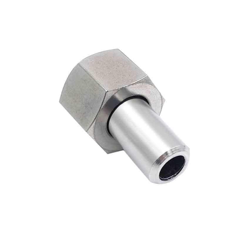 316L Thickened Stainless Steel Swivel Fitting: NPT1/2-14 Female Thread Butt Weld Pressure Gauge Head