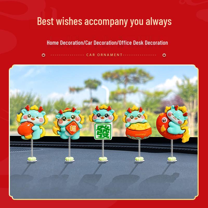 2025 Little Dragon New Year Car Ornament: Center Console & Mirror Decoration