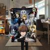 1PC Death Note Print Flannel Blanket, High Quality All Seasons, Home Decor, Warmth and Comfort, Perfect for Christmas Gifts