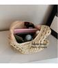 Summer Straw Woven Beach Tote - Fashionable Single Shoulder Handwoven Bag.