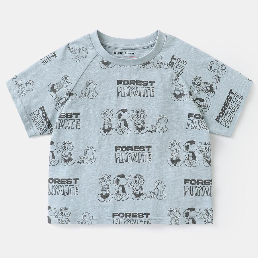 Boys' Cotton Short-Sleeve Summer T-Shirt - Lightweight Children's Top