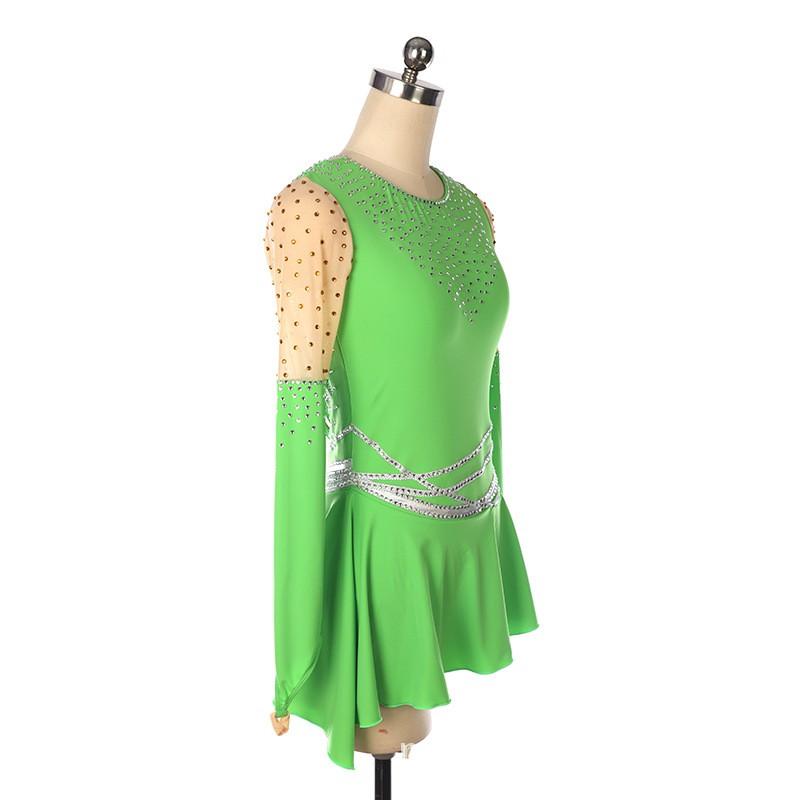 Girls Women Figure Skating Dress Performance Costume With Full Rhinestone Embellishment Sweet Style 2025