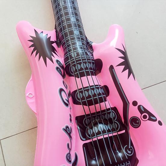 PVC Inflatable Guitar Microphone Lute Musical Instrument Kids Toy Party Props