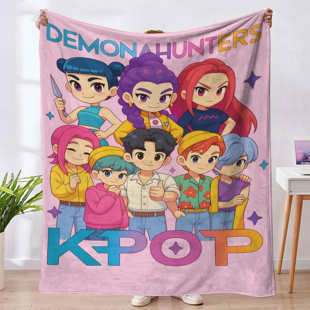 Flannel Blanket Witch Hunter K-Pop Series 4 Blankets Nap Blanket Autumn And Winter Flannel Blanket Can Be Connected To Jit
