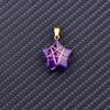 Gold-Wrapped Crystal Star Pendant Necklace, 2cm Jade Charm, Ins Style Fashion Accessory