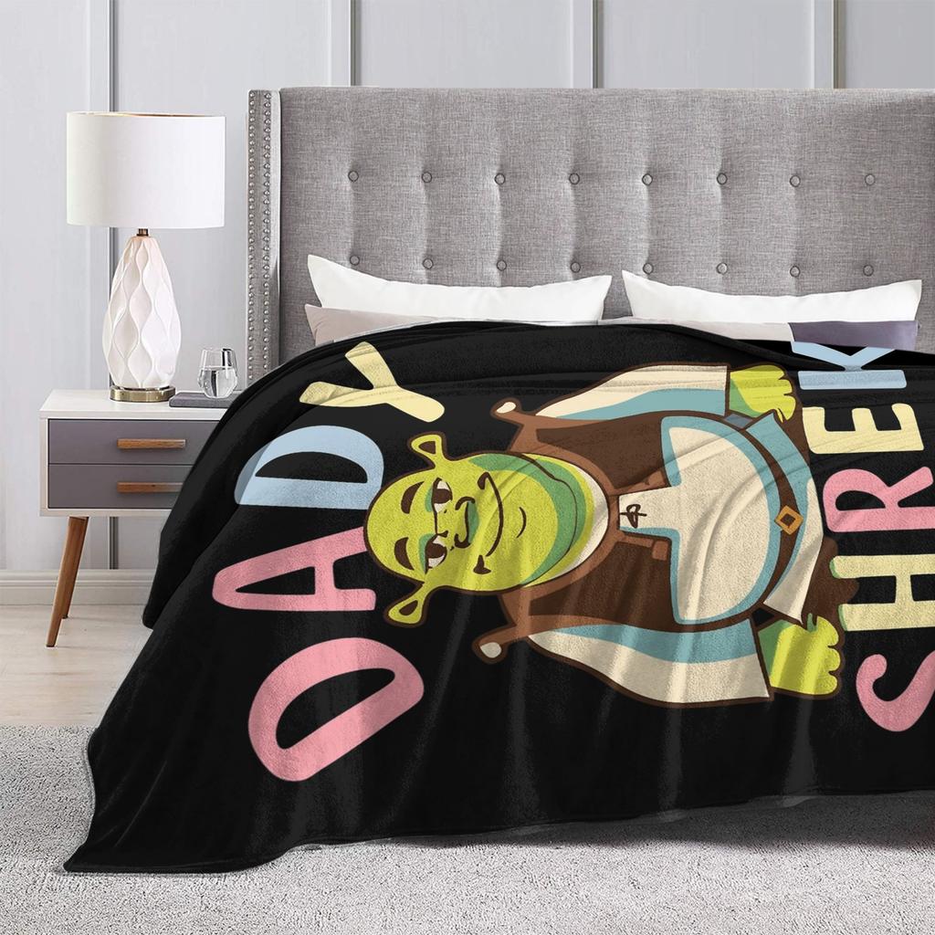 Art Shreks Cartoon Blankets Coral Fleece Plush Printed Multifunction Super Warm Throw Blankets for Bedding Office Bedding Throws