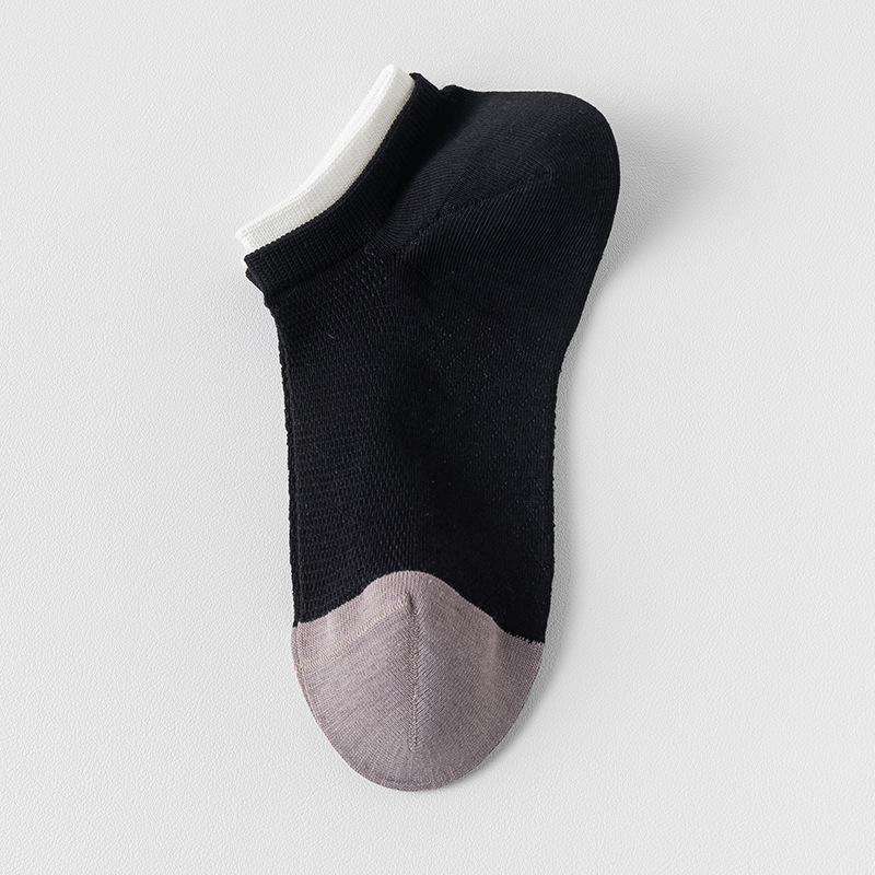 Spring and Summer Men's Short Socks: Blue Anti-drop and Invisible Socks, Thin Boat Socks
