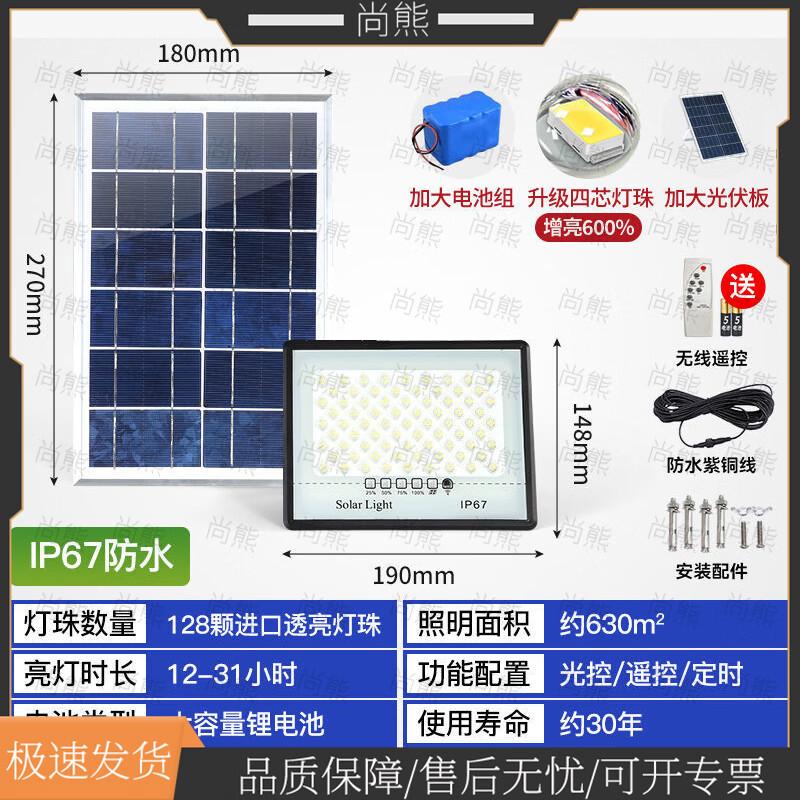 High-Power Solar Outdoor Floodlight