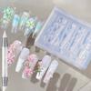 1Pcs 3D Bowknot Silicone Nail Molds+1Carving Pen Y2K Ballet Style Ribbon Nails Stencils Sculpture Bows Manicure Template Tools *
