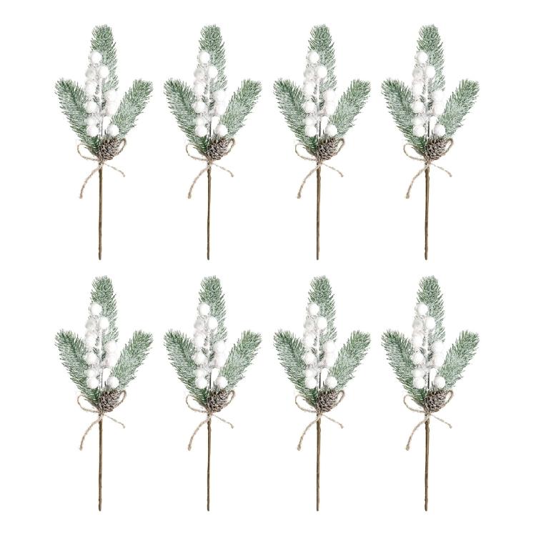 

Mini Christmas Tree with Frosted Berries Natural Pine Cones Seasonal Decor