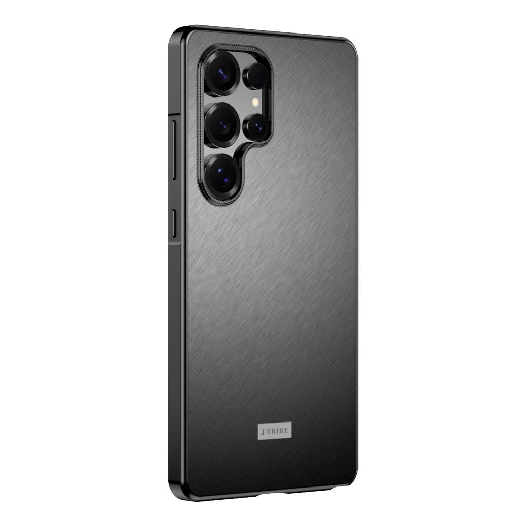 Für Samsung Galaxy S26 Ultra Hülle Brokat-Textur Anti-Drop Legierung Magnetischer Rahmen PC Handy-Rückseite