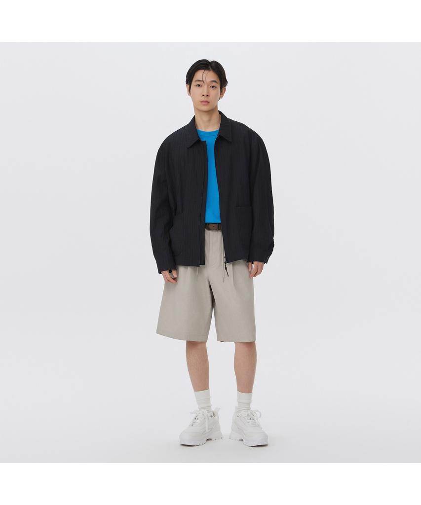 Keoseuuteommellou Gray Cotton Drawstring Shorts Cwpam26362Gyl