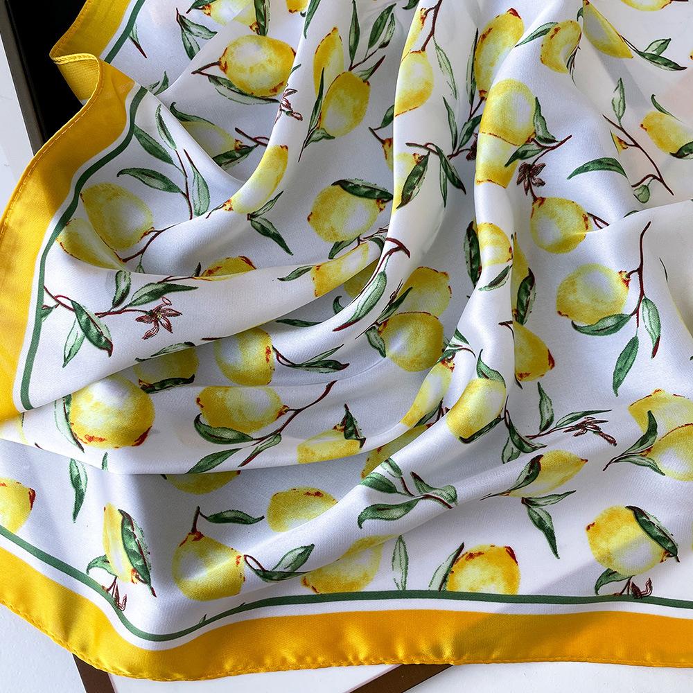 High-end wholesale thin small square scarf, imitation silk scarf, size 71, satin headscarf, versatile decorative shawl