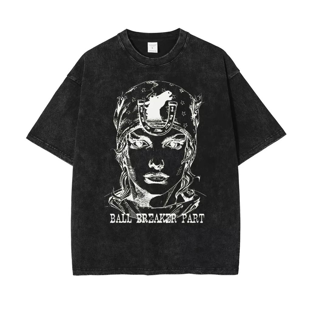 JOJO's Bizarre Adventure Gyro Zeppeli Camiseta Masculina Vintage Lavada Oversized Camisetas Gráficas de Anime Streetwear Tops de Algodão Masculino Feminino